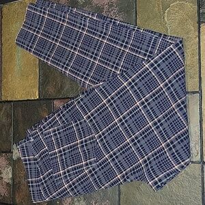 Talbots Plaid Pull-On Stretch Pants, Size 12, Grey/Black, EUC